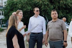 Павел Малков проверил строительство нового участка Лыбедского бульвара